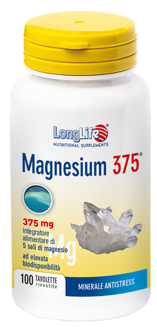 LongLife Magnesium 375 Integratore Alimentare 100 Tavolette 130g