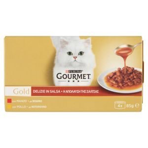 PURINA GOURMET Gold Delizie in Salsa Pollo / Manzo 4x85g