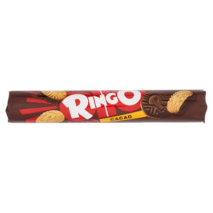 Ringo Cacao Biscotti Farciti con Crema Cacao Snack Merenda Tubo 165g