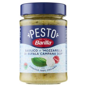 Barilla Pesto con Basilico e “Mozzarella di Bufala Campana DOP” Condimento e Sugo per Pasta 190 g