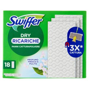 Swiffer Panni Catturapolvere per Scopa Swiffer Profumo Fresco e Pulito – Ricarica 18 Panni