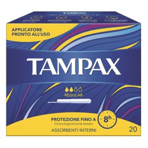 Tampax Blue Box Regular Assorbente Interno Flusso Leggero Medio 20 Pezzi