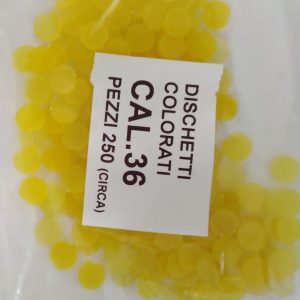 Dischetti a frammentazione cal.36 gialli 250 pezzi circa 6€