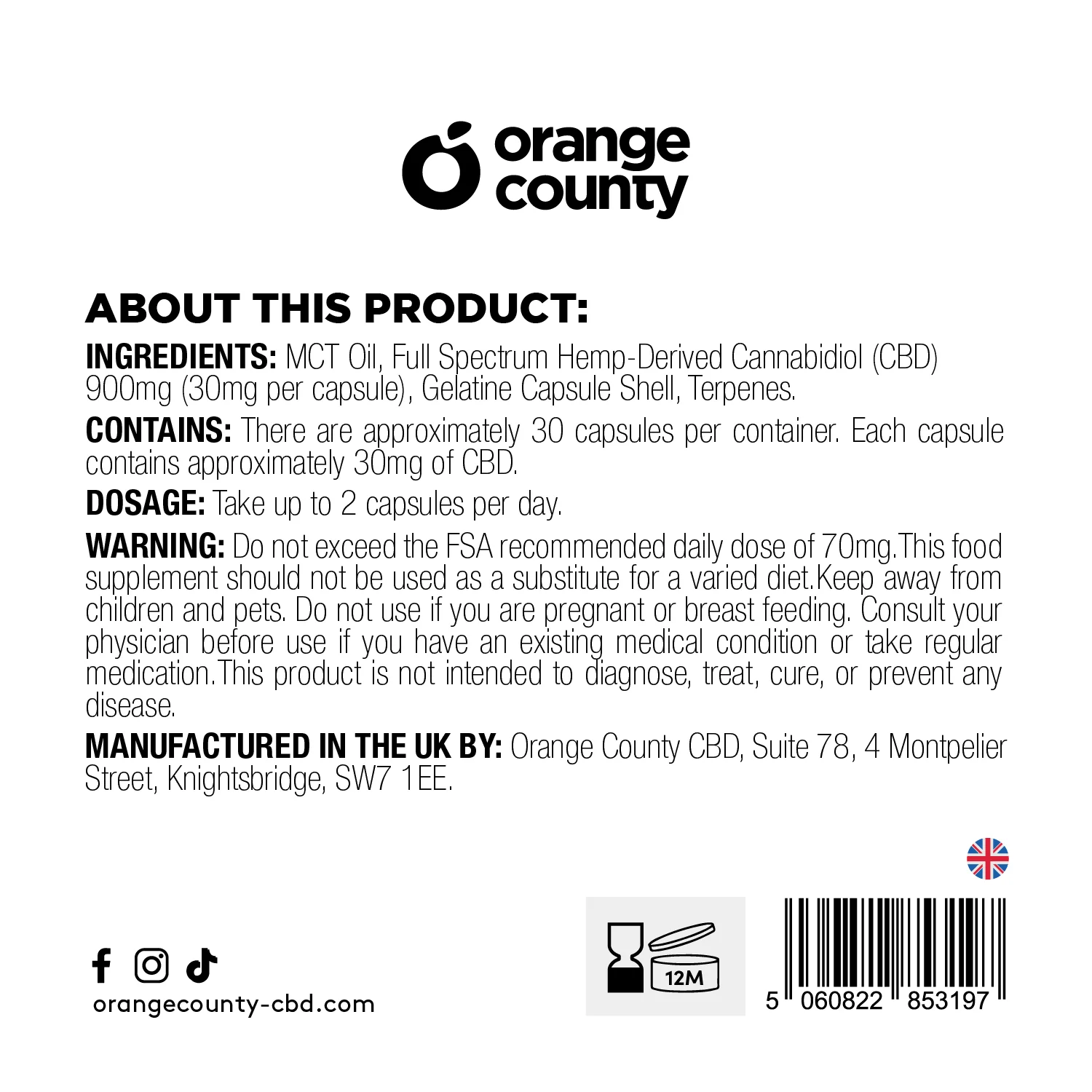 Orange Country | CBD Gel Capsules 30mg - immagine 2