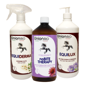 Kit coadiuvante DERMATITE ESTIVA RECIDIVANTE del CAVALLO  No Bite Therapy – Equiderma – Equilux