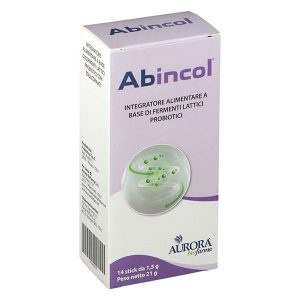 Abincol Integratore Alimentare a Base di Fermenti Lattici 14 Stick Orosolubili