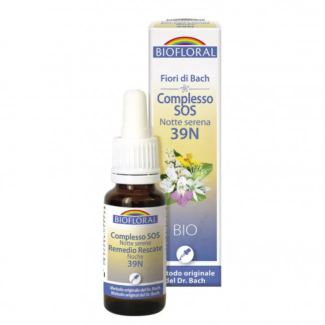 Fiori di Bach Complesso SOS 39 Notte Serena Bio – gocce – 20 ml Biofloral