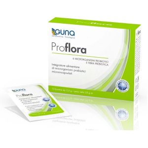 Guna Proflora Probio Integratore Alimentare Di Fermenti Lattici Probiotici Equilibrio Della Flora Intestinale 10 Bustine Da 2,5 G