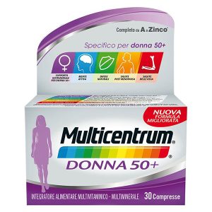 Multicentrum Donna 50+ Integratore Multivitaminico Multiminerale 30 Compresse