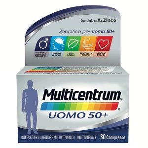 Multicentrum Uomo 50+ Integratore Alimentare Multivitaminico 30 Compresse