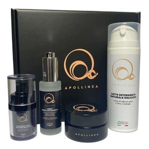 Trattamento Antiage Viso Completo: Siero, Crema Antirughe, Contorno Occhi, Latte Detergente