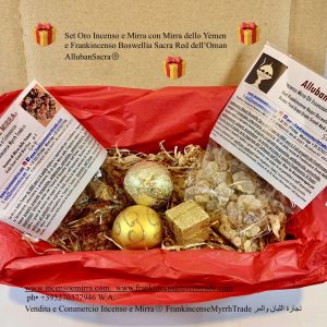 Oro Incenso e Mirra Confezione Regalo con Frankincenso Boswellia Sacra e Mirra dello Yemen