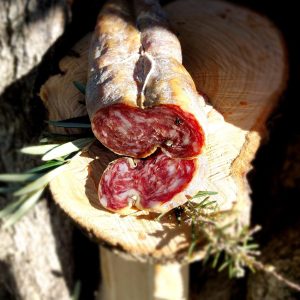 Soppressata stagionata piccante di suino nero BIOLOGICO