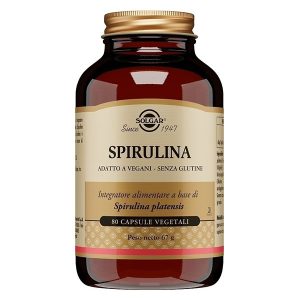 Solgar Spirulina Integratore Alimentare Difese Immunitarie 80 Capsule Vegetali